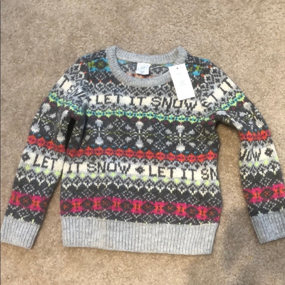 NWT baby gal let it snow sweater